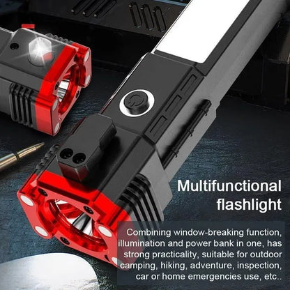 8-in-1 Portable Rechargeable LED Torch Flashlight